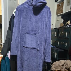 Cozy Purple Hooded Blanket Sweatshirt